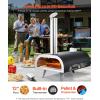 imageVEVOR Outdoor Pizza Oven 12quot Pellet Fire Ovens 2Layer Pizza Oven Wood Fired Wood Burning Outdoor PizzaOven with 2 Removable Wheels 1000 Max Temperature Fired PizzaMaker Ovens for Barbecue12 Inch Multi Fuel Pizza Oven
