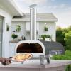 imageVEVOR Outdoor Pizza Oven 12quot Pellet Fire Ovens 2Layer Pizza Oven Wood Fired Wood Burning Outdoor PizzaOven with 2 Removable Wheels 1000 Max Temperature Fired PizzaMaker Ovens for Barbecue12 Inch Multi Fuel Pizza Oven