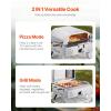 imageVEVOR Outdoor Pizza Oven 12quot Pellet Fire Ovens 2Layer Pizza Oven Wood Fired Wood Burning Outdoor PizzaOven with 2 Removable Wheels 1000 Max Temperature Fired PizzaMaker Ovens for Barbecue13 Inch Pizza Oven  Grill