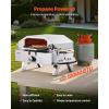 imageVEVOR Outdoor Pizza Oven 12quot Pellet Fire Ovens 2Layer Pizza Oven Wood Fired Wood Burning Outdoor PizzaOven with 2 Removable Wheels 1000 Max Temperature Fired PizzaMaker Ovens for Barbecue13 Inch Pizza Oven  Grill