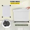 imageVEVOR Rice Storage Container 45Gallon20L x2 Capacity Large Dog Food Dispenser Bin Kitchen Ingredient Grain Cereal Flour Bin Pet food Containers with Wheels 2 Measuring Cups Airtight Lid 2 Pack105 Gallon 3 Set