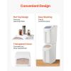 imageVEVOR Rice Storage Container 45Gallon20L x2 Capacity Large Dog Food Dispenser Bin Kitchen Ingredient Grain Cereal Flour Bin Pet food Containers with Wheels 2 Measuring Cups Airtight Lid 2 Pack45 Gallon2