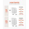 imageVEVOR Rice Storage Container 45Gallon20L x2 Capacity Large Dog Food Dispenser Bin Kitchen Ingredient Grain Cereal Flour Bin Pet food Containers with Wheels 2 Measuring Cups Airtight Lid 2 Pack45 Gallon235Gallon2