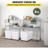 imageVEVOR Rice Storage Container 45Gallon20L x2 Capacity Large Dog Food Dispenser Bin Kitchen Ingredient Grain Cereal Flour Bin Pet food Containers with Wheels 2 Measuring Cups Airtight Lid 2 Pack105 Gallon 3 Set