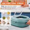 imageVEVOR Rice Storage Container 45Gallon20L x2 Capacity Large Dog Food Dispenser Bin Kitchen Ingredient Grain Cereal Flour Bin Pet food Containers with Wheels 2 Measuring Cups Airtight Lid 2 Pack1335 lbs