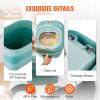 imageVEVOR Rice Storage Container 45Gallon20L x2 Capacity Large Dog Food Dispenser Bin Kitchen Ingredient Grain Cereal Flour Bin Pet food Containers with Wheels 2 Measuring Cups Airtight Lid 2 Pack1335 lbs