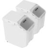 imageVEVOR Rice Storage Container 45Gallon20L x2 Capacity Large Dog Food Dispenser Bin Kitchen Ingredient Grain Cereal Flour Bin Pet food Containers with Wheels 2 Measuring Cups Airtight Lid 2 Pack35 Gallon2
