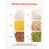 imageVEVOR Rice Storage Container 45Gallon20L x2 Capacity Large Dog Food Dispenser Bin Kitchen Ingredient Grain Cereal Flour Bin Pet food Containers with Wheels 2 Measuring Cups Airtight Lid 2 Pack45 Gallon1