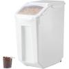 imageVEVOR Rice Storage Container 45Gallon20L x2 Capacity Large Dog Food Dispenser Bin Kitchen Ingredient Grain Cereal Flour Bin Pet food Containers with Wheels 2 Measuring Cups Airtight Lid 2 Pack45 Gallon1