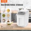 imageVEVOR Rice Storage Container 45Gallon20L x2 Capacity Large Dog Food Dispenser Bin Kitchen Ingredient Grain Cereal Flour Bin Pet food Containers with Wheels 2 Measuring Cups Airtight Lid 2 Pack35 Gallon2