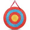imageVEVOR Straw Archery Targets 20quot Round Archery Target for Backyard Traditional Solid Straw RedStraw Target 5 Layers