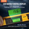 imageVEVOR Torpedo Level 24 in LED Backlit Screen Mechanical Bubble Vials Ruler for 0360 Degree Gravity Sensor Aluminum Alloy Leveler Tool wViewing Window ShockResistant for Plumbing Wood24 in