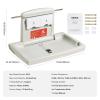 imageVEVOR WallMounted Baby Changing Station Horizontal Foldable Diaper Change Table with Safety Straps and Hanging Rods Use in Commercial Bathrooms Daycare Centers for Newborns ampamp InfantWallMounted Diaper Changing StationA