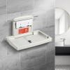 imageVEVOR WallMounted Baby Changing Station Horizontal Foldable Diaper Change Table with Safety Straps and Hanging Rods Use in Commercial Bathrooms Daycare Centers for Newborns ampamp InfantWallMounted Diaper Changing StationA