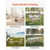 imageVEVOR Wooden Folding Chairs with Cushion Set of 4 Portable Foldable Cushion Chair with Wooden Frame Modern Padded Dining Chair for Kitchen Office Wedding Party Dining Room Easy Assembly WhiteNaturalbeige