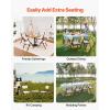 imageVEVOR Wooden Folding Chairs with Cushion Set of 4 Portable Foldable Cushion Chair with Wooden Frame Modern Padded Dining Chair for Kitchen Office Wedding Party Dining Room Easy Assembly WhiteWalnutbeige