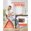 imageVEVOR Wooden Folding Chairs with Cushion Set of 4 Portable Foldable Cushion Chair with Wooden Frame Modern Padded Dining Chair for Kitchen Office Wedding Party Dining Room Easy Assembly WhiteWalnutbeige