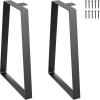 imageVEVOR 16 inch Trapezoid Steel Table Legs Replacement Furniture Legs Set of 2 for DIY Coffee Tables Modern Desks Bench Night Stands Sofa Max Load 400 lbs Heavy Duty Quick Instalation Legs BlackModern