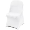 imageVEVOR 30 PCS White Folding Chair Covers  Ideal for Weddings Parties Dining and Banquets  Universal Washable Slipcovers for Folding Chairs  Elegant Event DcorWhited