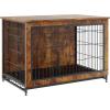 imageVEVOR Dog Crate Furniture 38 inch Wooden Dog Crate with Double Doors HeavyDuty Dog Cage End Table with MultiPurpose Removable Tray Modern Dog Kennel Indoor for Dogs up to 70lb Rustic Brown