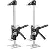 imageVEVOR Labor Saving Arm Jack 2 PCS 330 lbs Bearing Capacity Lifting up to 98quot Metal Hand Lifting Jack Tool with Magnetic Level Adjustable Height for Door Window Furniture Woodworking BlackXL15inch