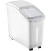 imageVEVOR Rice Storage Container 45Gallon20L x2 Capacity Large Dog Food Dispenser Bin Kitchen Ingredient Grain Cereal Flour Bin Pet food Containers with Wheels 2 Measuring Cups Airtight Lid 2 Pack114 Gallon
