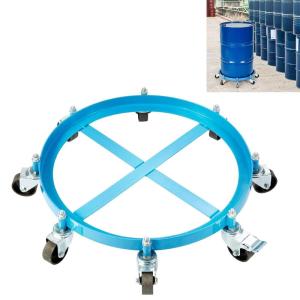 imageVEVOR 55 Gallon Heavy Duty Drum Dolly 1250lbs Load Capacity Barrel Dolly Cart Drum Caddy Non Tipping Hand Truck Capacity Dollies with Steel Frame 5 Swivel Casters Wheel for Warehouse Drum Handling8 Swivel