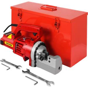 imageVEVOR Electric Rebar Cutter 900W Portable Electric Hydraulic Rebar Cutter Cutting up to 58 Inch 5 416mm Rebar within 3 Seconds110Vwith Easy to Carry Stainless Box1250W RC20