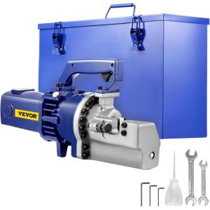 imageVEVOR Electric Rebar Cutter 900W Portable Electric Hydraulic Rebar Cutter Cutting up to 58 Inch 5 416mm Rebar within 3 Seconds110Vwith Easy to Carry Stainless Box1700W RC25