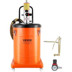 imageVEVOR Grease Pump 105 Gallon Air Grease Pump with 13 ft High Pressure Hose and Grease Gun 40L Pneumatic Grease Pump with Wheels Portable Lubrication Grease Pump105 Gallon