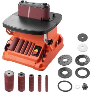 imageVEVOR Oscillating Spindle Sander 2400RPM Benchtop Spindle Sander with 6 Sleeves 12quot3quot 58quot Stroke ampamp 154 x 163inch Wide Worktable for Furniture Finishing Crafts Sanding DIY Woodworking24x386
