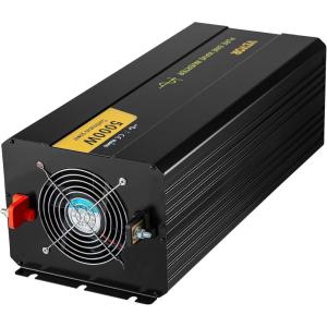 imageVEVOR Pure Sine Wave Inverter 2000 Watt DC 12V to AC 120V Power Inverter with 2 AC Outlets 2 USB Port 1 TypeC Port LCD Display and Remote Controller for MediumSized Household Equipment CE FCC5000W