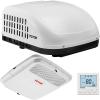 imageVEVOR RV Air Conditioner 15000 BTU NonDucted Rooftop RV AC Unit 65 dB Quiet Design Including Air Distribution Box Operation Panel and Installation Hardware for Campers Vans Trailers White15000BTU