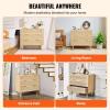 imageVEVOR 6 Drawer Rattan Dresser Boho Dresser Rattan Chest of Drawers with Spacious Storage Natural Rattan Dresser for Bedroom Living Room ampamp HallwayRattan Nightstand with Sturdy HandlesampampLegs Brown158D x 315W x 299H 3 Drawers
