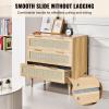 imageVEVOR 6 Drawer Rattan Dresser Boho Dresser Rattan Chest of Drawers with Spacious Storage Natural Rattan Dresser for Bedroom Living Room ampamp HallwayRattan Nightstand with Sturdy HandlesampampLegs Brown158D x 315W x 299H 3 Drawers