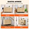 imageVEVOR 6 Drawer Rattan Dresser Boho Dresser Rattan Chest of Drawers with Spacious Storage Natural Rattan Dresser for Bedroom Living Room ampamp HallwayRattan Nightstand with Sturdy HandlesampampLegs Brown158D x 433W x 297H 3 Drawers