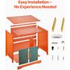 imageVEVOR Cat Litter Box Enclosure for Multi Cats 472 in Hidden Litter Box Cabinet with 4 Doors ampamp 2 Entries Indoor Cat Washroom Wooden Kitty House Furniture Side Table Fit Most Litterboxes GreenRed  Green