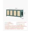 imageVEVOR Cat Litter Box Enclosure for Multi Cats 472 in Hidden Litter Box Cabinet with 4 Doors ampamp 2 Entries Indoor Cat Washroom Wooden Kitty House Furniture Side Table Fit Most Litterboxes GreenRetro Green  Rattan Doors