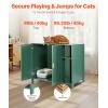 imageVEVOR Cat Litter Box Enclosure for Multi Cats 472 in Hidden Litter Box Cabinet with 4 Doors ampamp 2 Entries Indoor Cat Washroom Wooden Kitty House Furniture Side Table Fit Most Litterboxes GreenDark GreenBuiltin Power Outlet