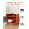 imageVEVOR Cat Litter Box Enclosure for Multi Cats 472 in Hidden Litter Box Cabinet with 4 Doors ampamp 2 Entries Indoor Cat Washroom Wooden Kitty House Furniture Side Table Fit Most Litterboxes GreenRed  Green