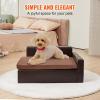 imageVEVOR Dog Bed Dog Couch for Small Dogs and Cats Soft Velvety Pet Sofa and Chair 35 lbs Load Capacity BlueBlack