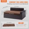 imageVEVOR Dog Bed Dog Couch for Small Dogs and Cats Soft Velvety Pet Sofa and Chair 35 lbs Load Capacity BlueBlack