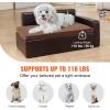 imageVEVOR Dog Bed Dog Couch for Small Dogs and Cats Soft Velvety Pet Sofa and Chair 35 lbs Load Capacity BlueBlack