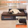 imageVEVOR Dog Bed Dog Couch for Small Dogs and Cats Soft Velvety Pet Sofa and Chair 35 lbs Load Capacity BlueBlack