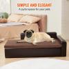 imageVEVOR Dog Bed Dog Couch for Small Dogs and Cats Soft Velvety Pet Sofa and Chair 35 lbs Load Capacity BlueBlack