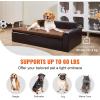 imageVEVOR Dog Bed Dog Couch for Small Dogs and Cats Soft Velvety Pet Sofa and Chair 35 lbs Load Capacity BlueBlack