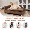 imageVEVOR Dog Bed Dog Couch for Small Dogs and Cats Soft Velvety Pet Sofa and Chair 35 lbs Load Capacity BlueBrown
