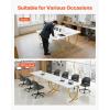 imageVEVOR Executive Desk 63quot W x 315quot D Large Office Desk Modern Computer Table Conference Meeting Room Table Business Furniture Enlarged Desktop for Home Office White and Gold