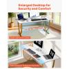 imageVEVOR Executive Desk 63quot W x 315quot D Large Office Desk Modern Computer Table Conference Meeting Room Table Business Furniture Enlarged Desktop for Home Office White and Gold