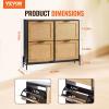 imageVEVOR Rattan Shoe Cabinet Narrow Shoe Storage Organizer with 2 Flip Rattan Drawers ampamp 1 Slide Drawer Metal Legs Slim Shoe Entryway Cabinet Ideal for Entryway Closet Hallway BlackBlack